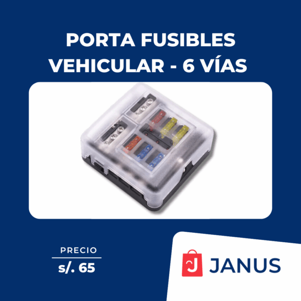 Porta fusible vehicular – 6 vías