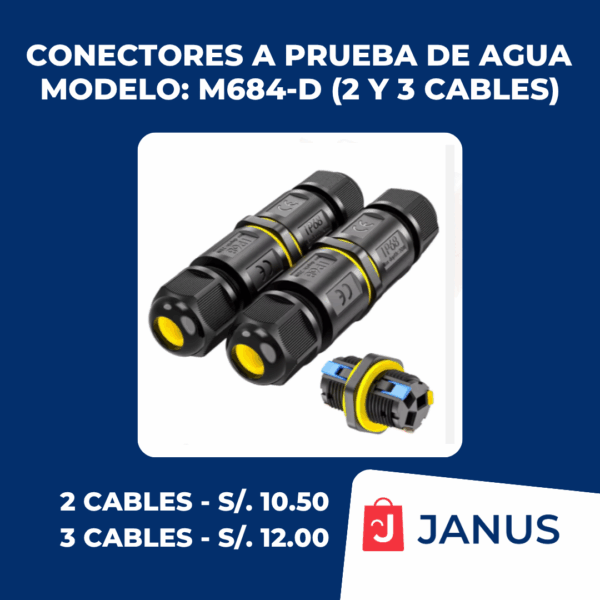 Conectores a prueba de agua (2 y 3 cables)
