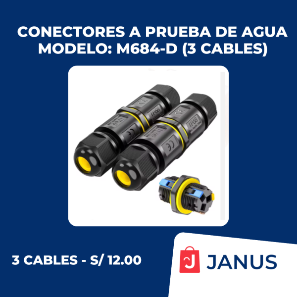 Conectores a prueba de agua para 3 cables